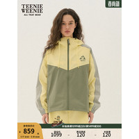 Teenie Weenie【UPF50+】小熊防晒外套女2024年春夏双栖彩壳连帽工装外套女 黄色 175/XL