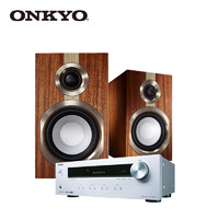 ONKYO 安桥 TX-NR696+尊宝S807 功放机 3.1.2声道家庭影院套装 4K杜比全景声 DTS:X 蓝牙 THX认证 胡桃木