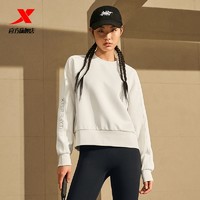 XTEP 特步 套头卫衣女2024春季新款优可丝宽松短款针织上衣休闲运动女装