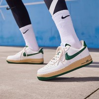 NIKE 耐克 女鞋AIR FORCE 1 AF1白绿 空军一号复古板鞋运动鞋DZ4764-133