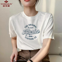 YUZHAOLIN 俞兆林 女士精梳棉短袖T恤 图案可选