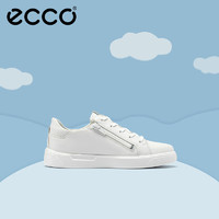 爱步（ECCO）童鞋 简约百搭软底柔软轻盈儿童板鞋 街趣700812 白色70081201007 30码