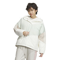 adidas 阿迪达斯 三叶草冬季女款保暖防风撞色运动连帽羽绒服 IU4783