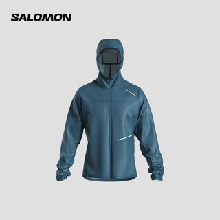 萨洛蒙（Salomon）男款 户外运动防风透气轻量舒适跑步外套 SENSE AERO WIND JKT 深海蓝 C21910 M