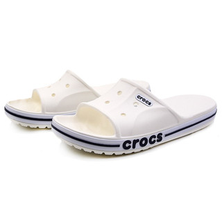 卡骆驰（crocs）男鞋女鞋 24春季运动拖鞋舒适透气轻便时尚沙滩鞋凉拖205392 白-深蓝 39-40