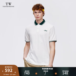 Teenie Weenie Men小熊男装POLO衫男2024夏季休闲翻领男士 象牙白 175/L