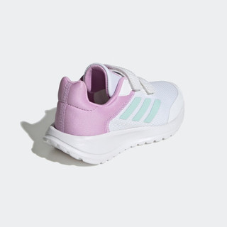 adidas Tensaur Run 2.0魔术贴休闲运动鞋女小童阿迪达斯轻运动 白色/紫色/蓝绿色 31.5(190mm)