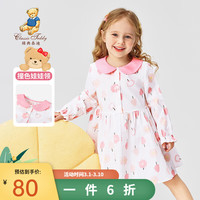 Classic Teddy精典泰迪女童连衣裙儿童公主裙中小童装春季裙子春装新款衣服 泰迪花朵裙