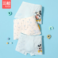 【单品】3枚装 三枪童装 迪士尼莫代尔男童儿童平角内裤短裤