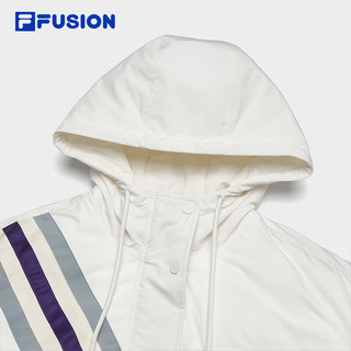 FILA FUSION x FACETASM斐乐潮牌棉服女2024春季时尚连帽上衣 羽柔白-IV 185/100A/XXXL