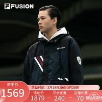 FILA FUSION x FACETASM斐乐潮牌棉服女2024春季时尚连帽上衣 优雅黑-BK 175/92A/XL