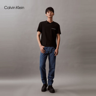 Calvin Klein【 CK极简裤】Jeans24春夏男士复古纯棉直筒牛仔裤J326628 1A4-牛仔蓝 28