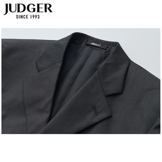 庄吉（Judger）纯色羊毛西服套装上衣 商务休闲男士上班职业正装西装抗皱毛料 深灰色 180/104B