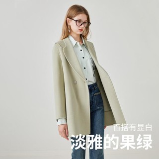 【冬季】高级感纯羊毛大衣女气质西装领双面呢外套