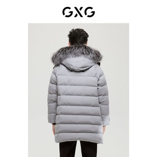 GXG男装都市户外系列灰蓝色羽绒服2022年冬季