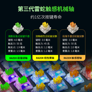 RAZER 雷蛇 机械轴套装游戏热插拔客制化机械段落绿轴橙轴线性黄轴