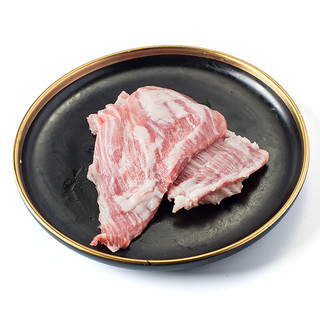 食神说西班牙伊比利亚黑猪下颚肉心橡木果喂养黑猪松板肉烤肉食材 【整包】600克