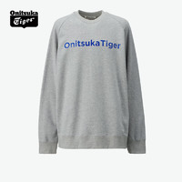 Onitsuka Tiger鬼塚虎运动卫衣套头衫圆领男女运动长袖卫衣 花灰色 XL