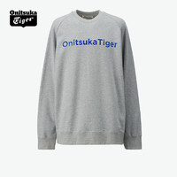 Onitsuka Tiger鬼塚虎运动卫衣套头衫圆领男女运动长袖卫衣 花灰色 L