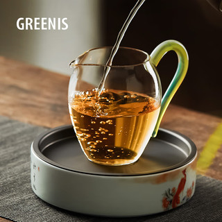 格丽思（GREENIS）茶具整套家用客厅茶盘陶瓷茶杯茶壶盖碗公道杯办公室会客 双茶漏煮茶壶套装 1件