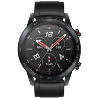 HONOR 荣耀 GS 3i 运动版 智能手表 46mm 碳石黑真皮表带 黑色表壳（北斗、GPS、GLONASS、血氧）