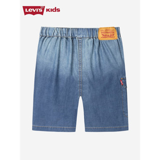 Levi's 李维斯 童装24夏季儿童渐变牛仔短裤男童休闲梭织裤子 河床蓝 160/69(XL)