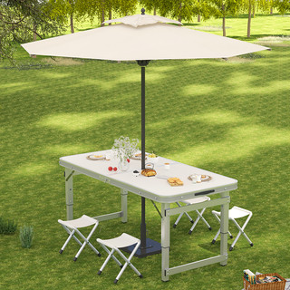 折叠桌子户外摆摊小桌子可折叠便携铝合金露营野外餐桌椅促销桌子