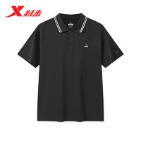 XTEP 特步 短袖POLO衫运动T恤男透气春夏876229020076 正黑色 2XL