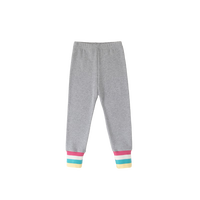 嘟嘟家女童打底裤春季洋气小女孩裤子春装宝宝休闲裤儿童童装wpwp 麻灰色 73