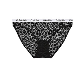 卡尔文·克莱恩 Calvin Klein CK女士三角内裤蕾丝 送女友礼物 000QD3860E UB1黑色 L