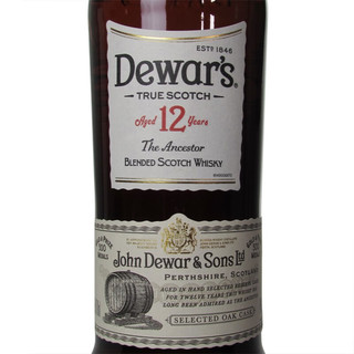 Dewar's 帝王 洋酒 Dewar's whisky 调配型苏格兰威士忌  12年700mL1瓶