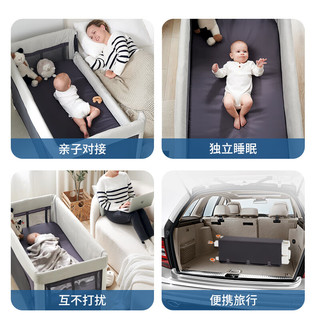 史威比婴儿床拼接大床多功能可折叠移动新生儿宝宝床 标准版