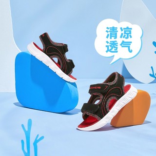 SKECHERS 斯凯奇 露趾凉鞋夏季男童透气防滑轻便耐磨舒适休闲鞋97815N