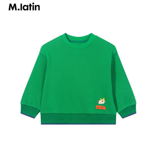 M.Latin/马拉丁童装儿童卫衣装女童小童刺绣卫衣 中绿 90cm