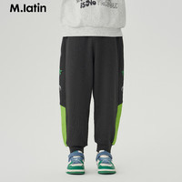  M.Latin/马拉丁 反光涂料撞色拼接 儿童长裤  假黑 140