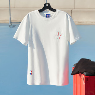 NBANBA 欢乐的运动系列-联盟款T恤男夏季运动休闲短袖（白色/黑色） 联盟/黑色 XL