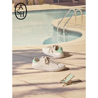 ASH女鞋2024春季SUPER系列潮流复古撞色休闲小白鞋板鞋脏脏鞋 米白色/绿色（羊皮革） 39