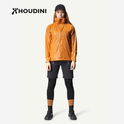 Houdini 胡丁尼 Orange Jacket 橘子 女款户外防水带帽防水外套