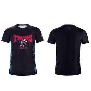 TWINS SPIRIT t恤twins spirit泰拳拳击搏击防汗短袖防磨服男女衣服运动圆领 TSFM01（大将） XL