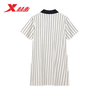 XTEP 特步 连衣裙运动气质小裙子876228810099 棉花白 XL