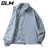GLM品牌夹克外套男士秋冬季双面穿立领潮流休闲宽松男女款 蓝色 XL(135斤-150斤)