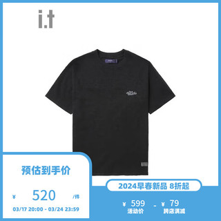AFTERMATHSit 男装宽松短袖T恤2024春季休闲山系半袖00978XM BKA/黑色 XL