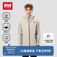 HELLY HANSEN, HH海丽汉森24春户外商务风格防水防风高性能级冲锋衣-I 级 麻雀灰色-男 3XL