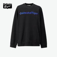 Onitsuka Tiger鬼塚虎运动卫衣套头衫圆领男女运动长袖卫衣 黑色 S