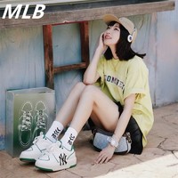 MLB 自营MLB男女同款专柜四季圆头潮流厚低耐磨增高低帮板鞋3ASXCA12N