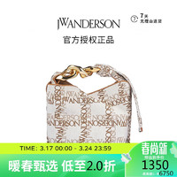 JWANDERSON JW ANDERSON2023春夏奢侈品女款logo刺绣单肩包腋下包 浅咖色 O/S