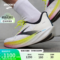 BROOKS 布鲁克斯 男款跑步鞋竞速马拉松运动鞋超轻专业跑鞋Hyperion Max烈风 白色/黑色/荧光黄绿 45