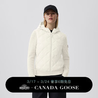 CANADA GOOSE 6期免息：加拿大鹅（Canada Goose）HyBridge女士针织连帽衫羽绒休闲外套 6800L 467 棉草白 M