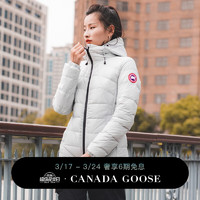 CANADA GOOSE 6期免息：加拿大鹅（Canada Goose）Abbott女士轻量羽绒服连帽衫外套大鹅羽绒服 2220L 200 银桦色 L