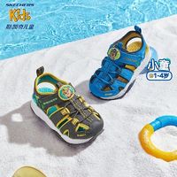 SKECHERS 斯凯奇 童鞋男童夏季汪汪队联名凉鞋魔术贴沙滩鞋407102N